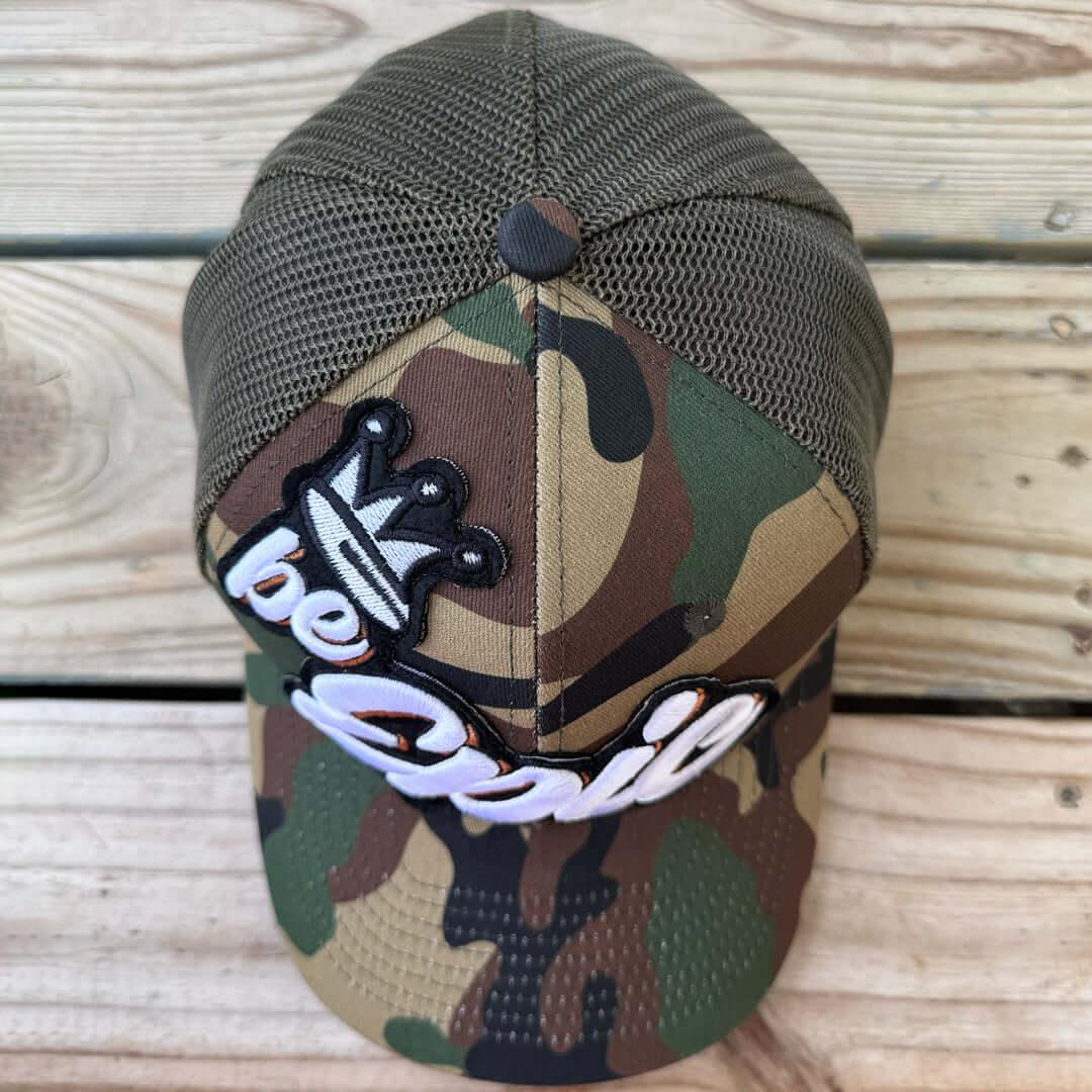 Be Epic Camo Patched Mid - Pro Snapback Trucker Cap - Rebel P Customs