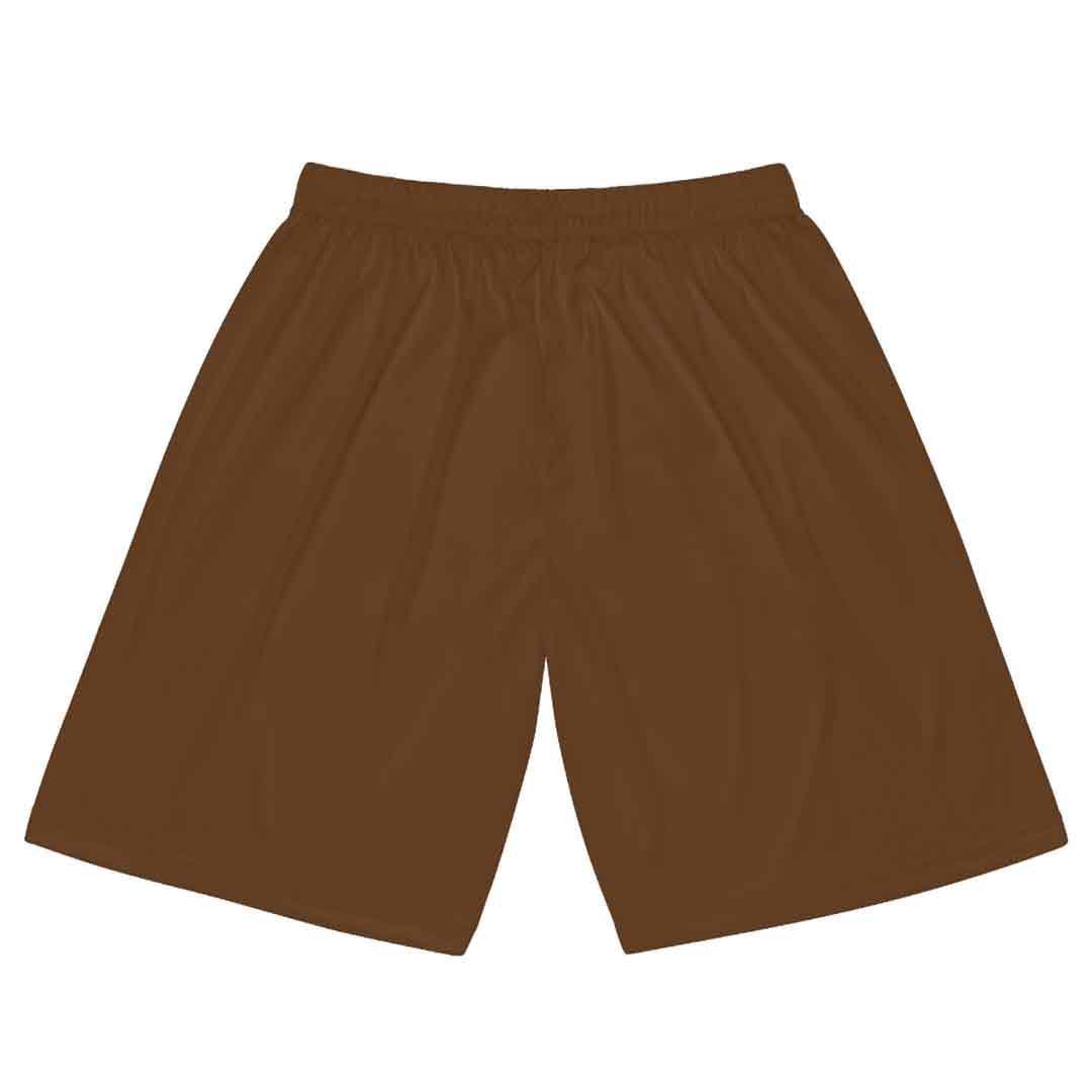 Brown Unisex Dope Basketball Shorts - Rebel P Customs