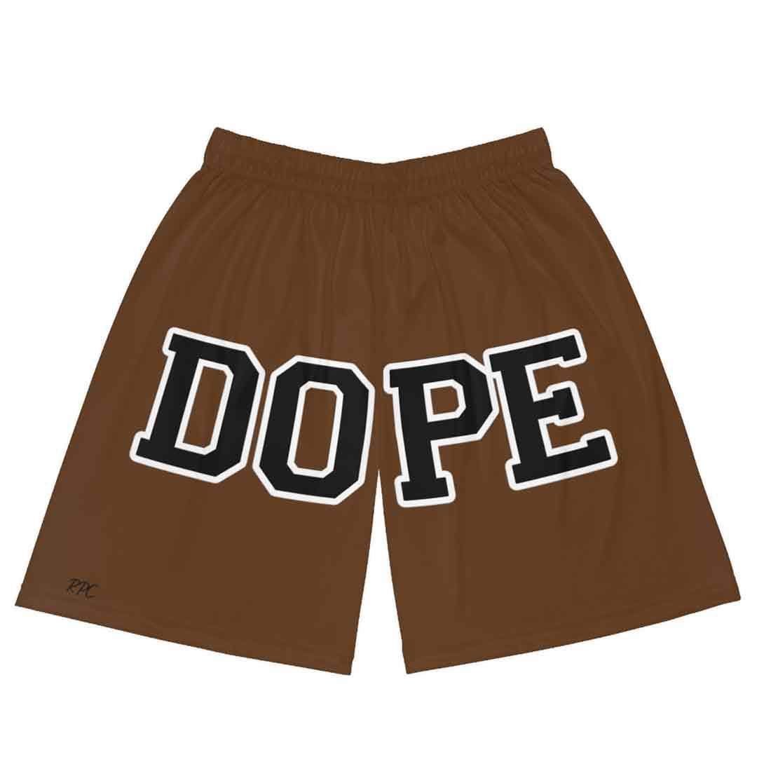 Brown Unisex Dope Basketball Shorts - Rebel P Customs