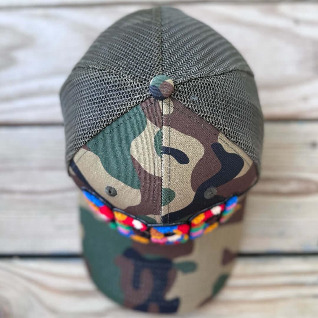 Chenille Rebel Camo Patched Hat - Rebel P Customs