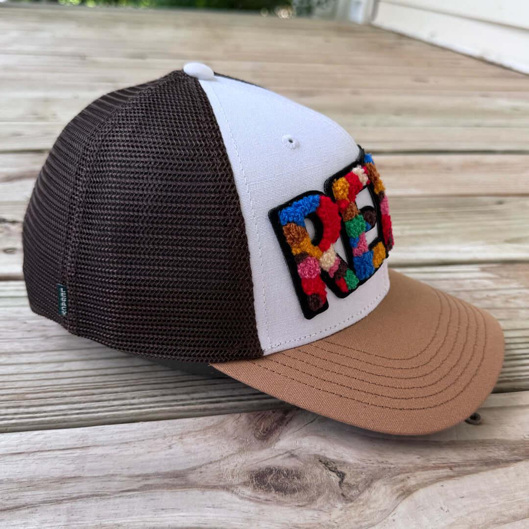 Chenille Rebel Patched Mid - Pro Snapback Trucker Cap - Rebel P Customs