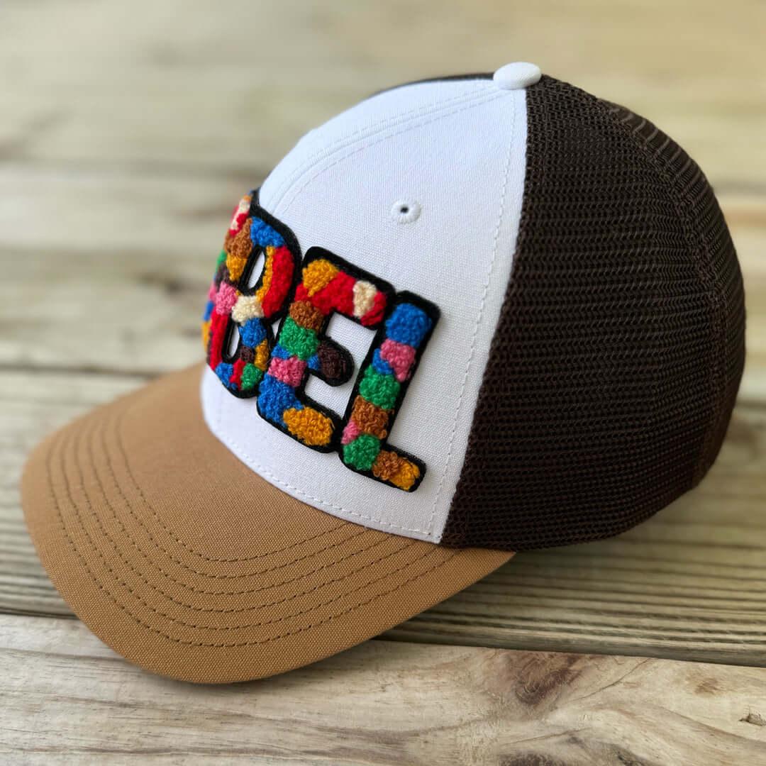 Chenille Rebel Patched Mid - Pro Snapback Trucker Cap - Rebel P Customs