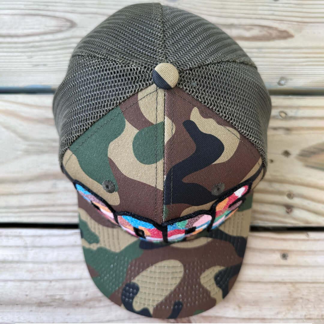 Glow In The Dark Dope Camo Patched Hat - Rebel P Customs