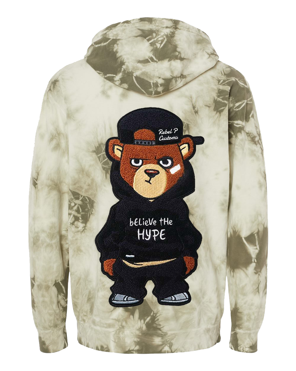 Chenille Believe The Hype Patched Unisex Hoodie