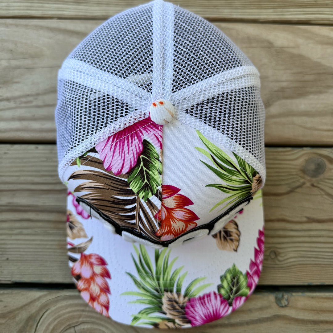 Pink Floral Glow In The Dark Dope Patched Mid - Pro Snapback Trucker Cap - Rebel P Customs