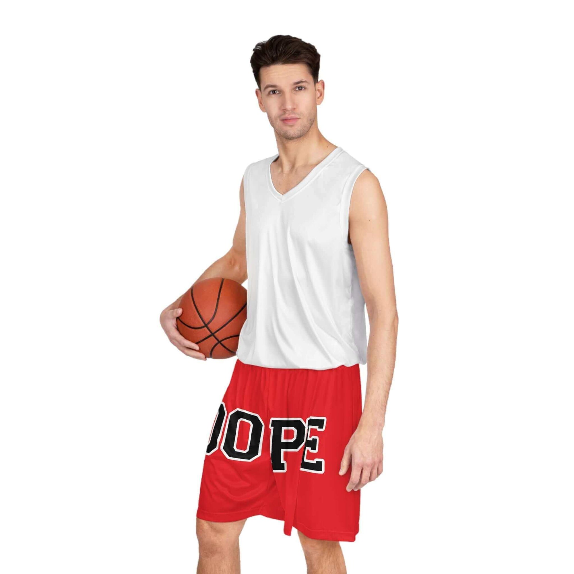Red Unisex Dope Basketball Shorts - Rebel P Customs