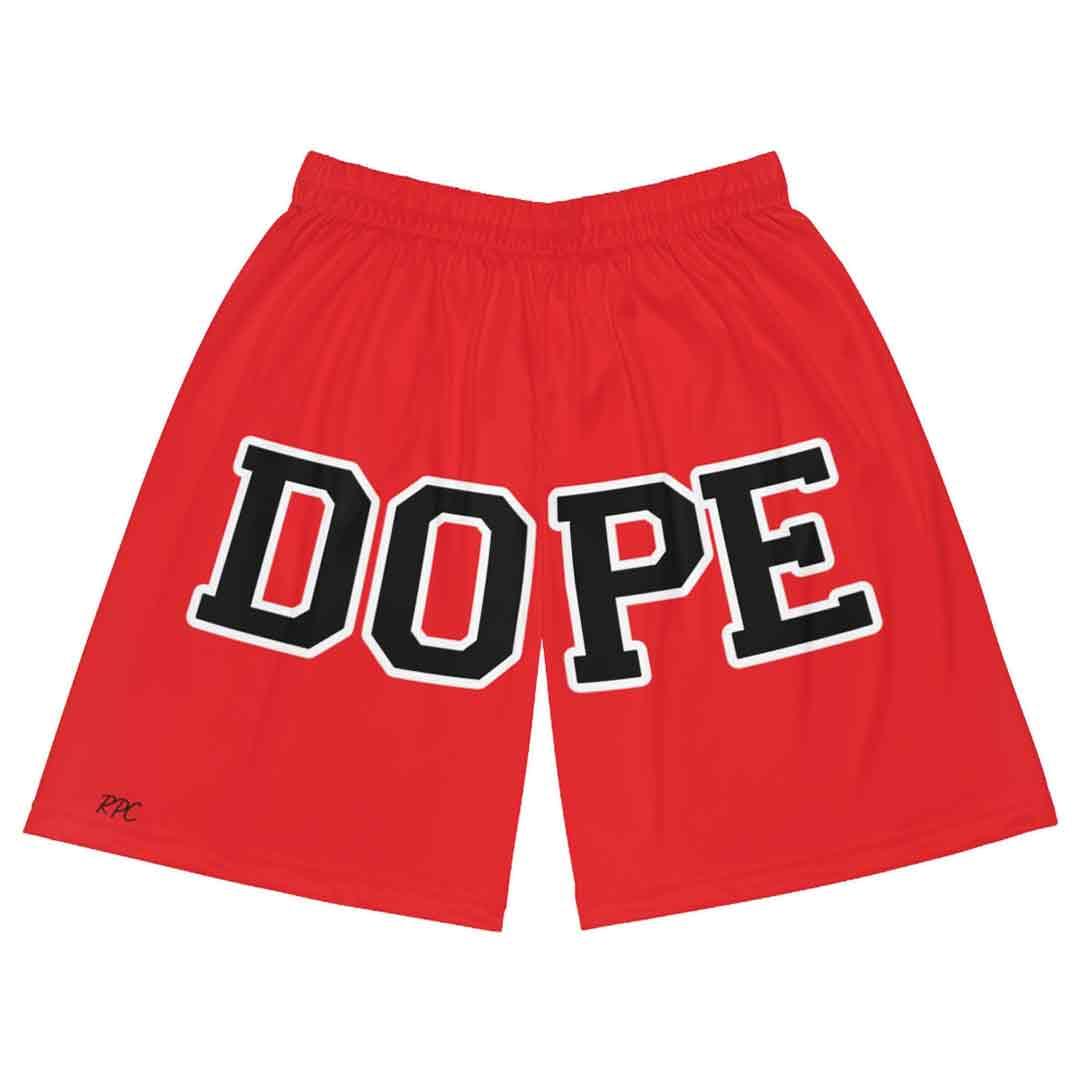 Red Unisex Dope Basketball Shorts - Rebel P Customs
