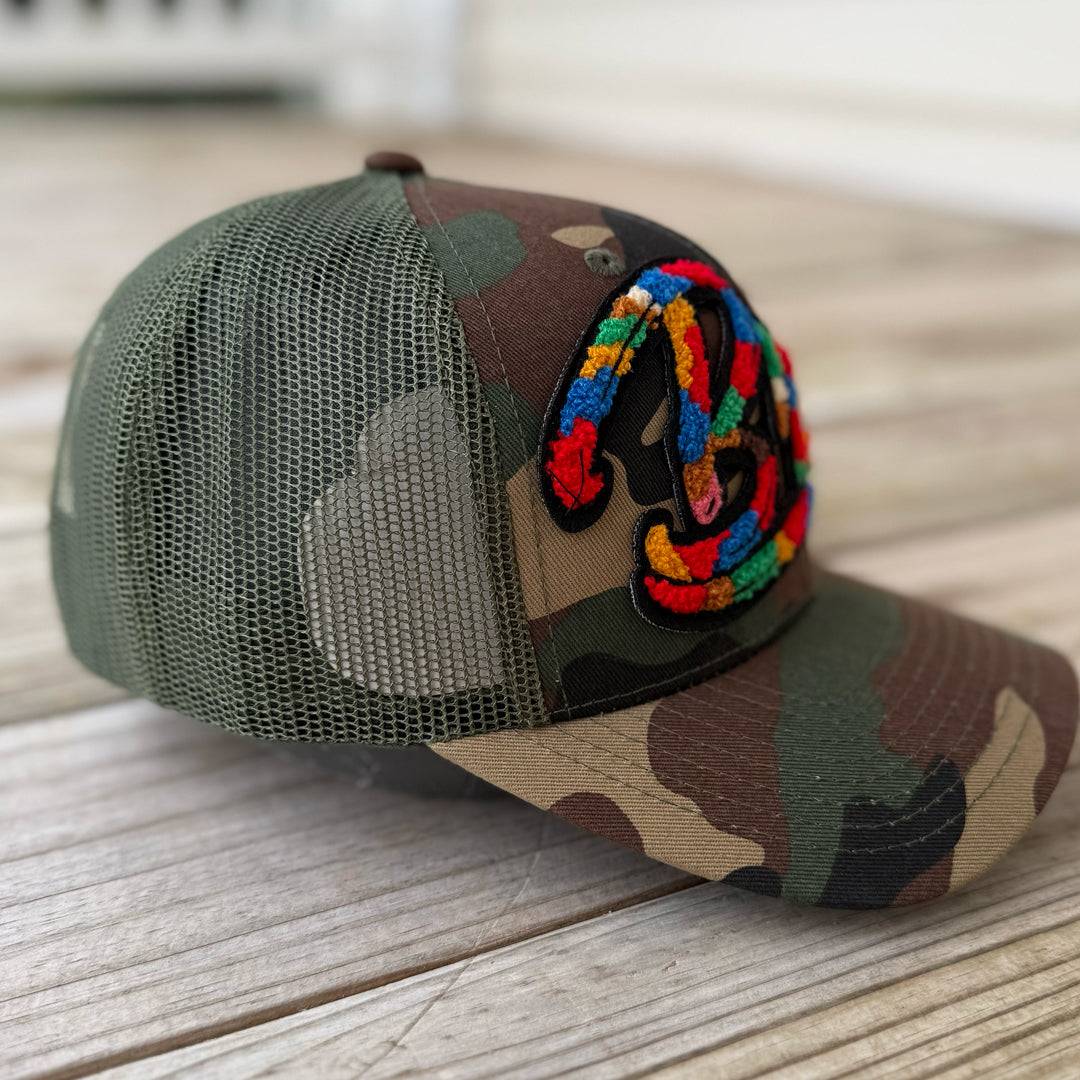 The City Collection Bronx Chenille Camo Patched Hat - Rebel P Customs