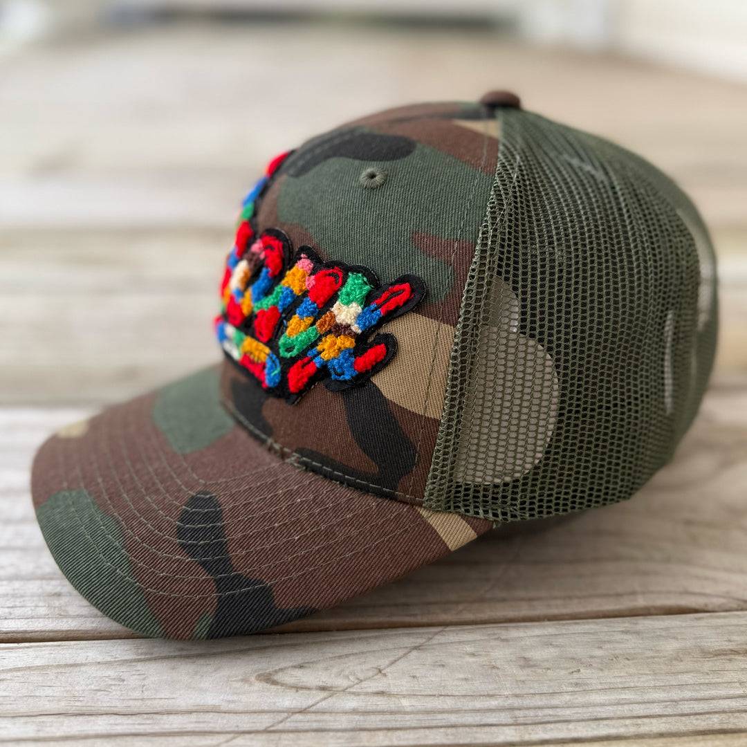 The City Collection Bronx Chenille Camo Patched Hat - Rebel P Customs