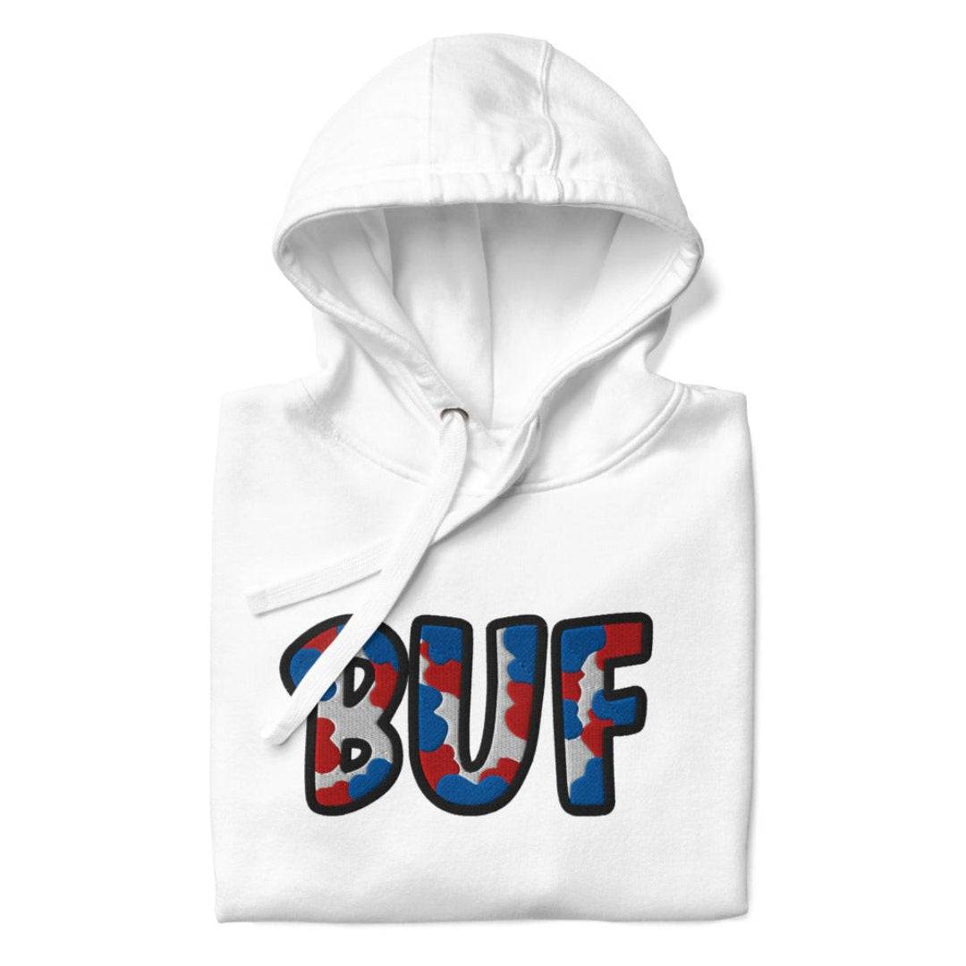 The City Collection BUF Football Patched Unisex Hoodie - Rebel P Customs