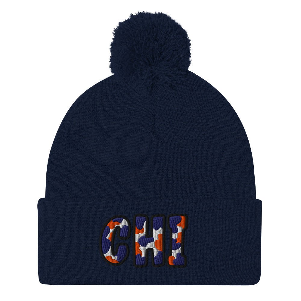 The City Collection CHI Football Patched Beanie - Rebel P Customs