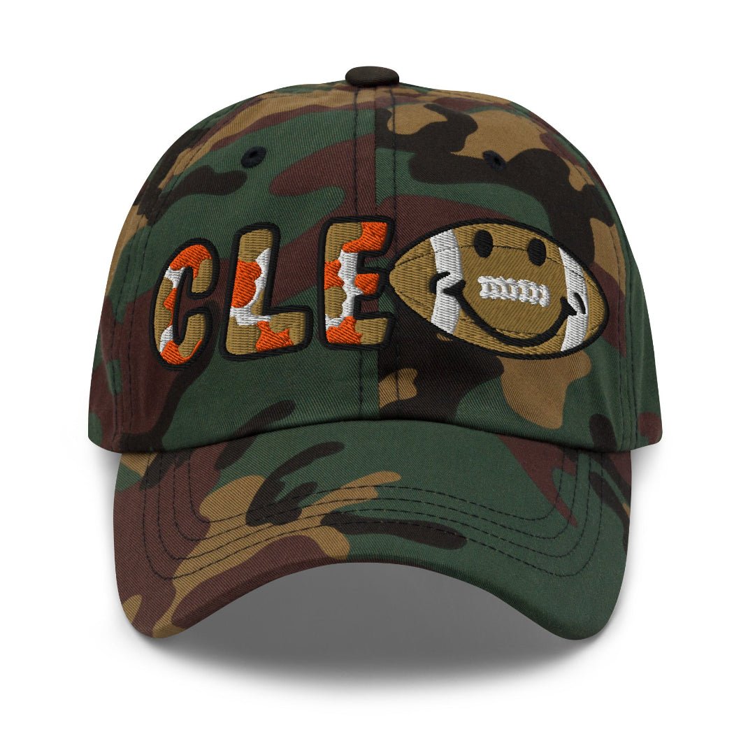 The City Collection Cleveland Football Camo Patched Hat - Rebel P Customs