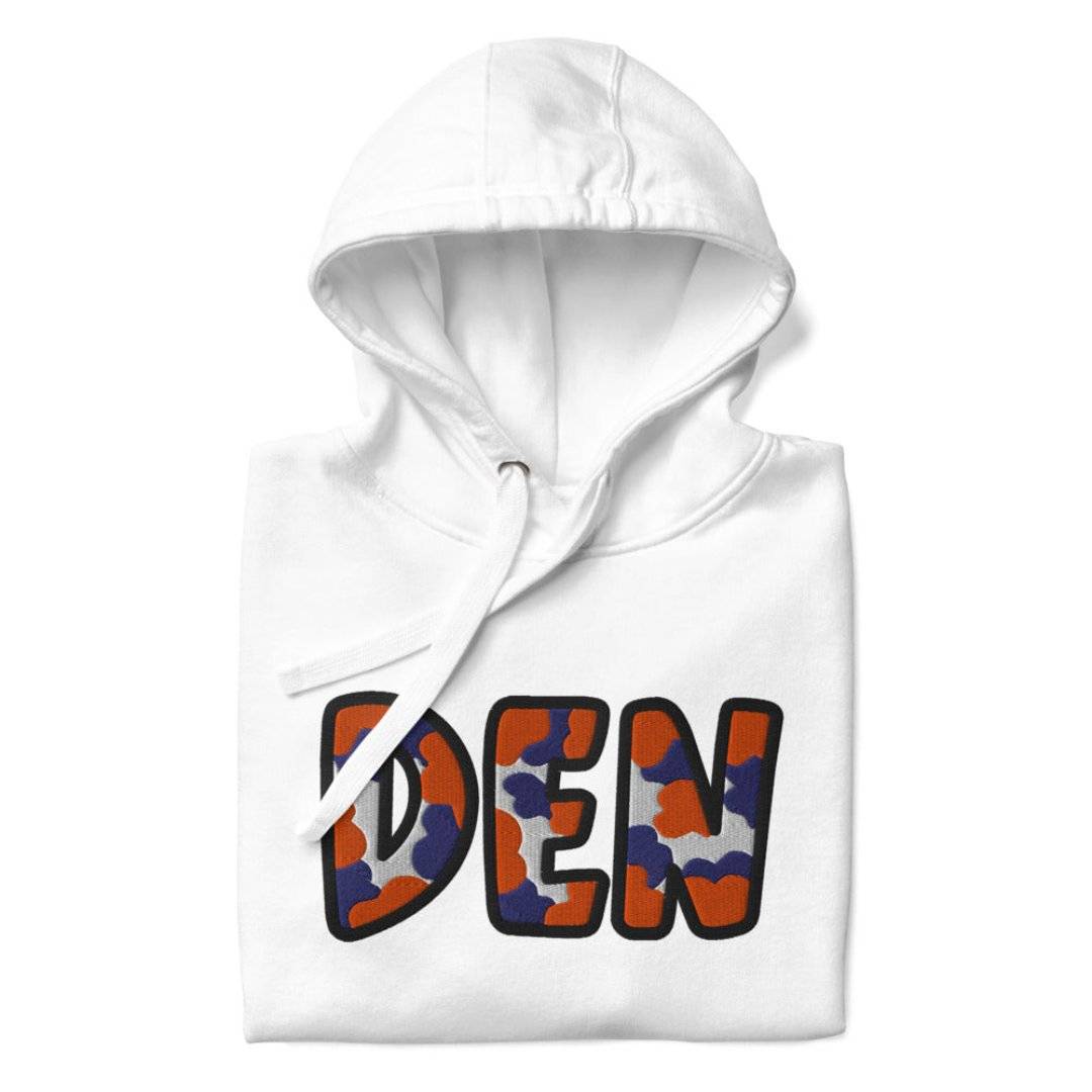 The City Collection DEN Football Patched Unisex Hoodie - Rebel P Customs