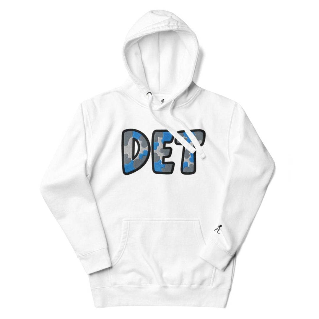 The City Collection DET Football Patched Unisex Hoodie - Rebel P Customs