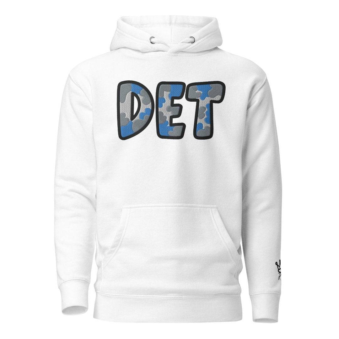 The City Collection DET Football Patched Unisex Hoodie - Rebel P Customs
