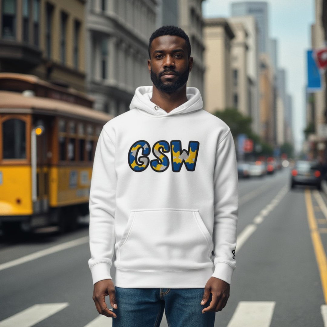 The City Collection GSW Basketball Patched Unisex Hoodie - Rebel P Customs