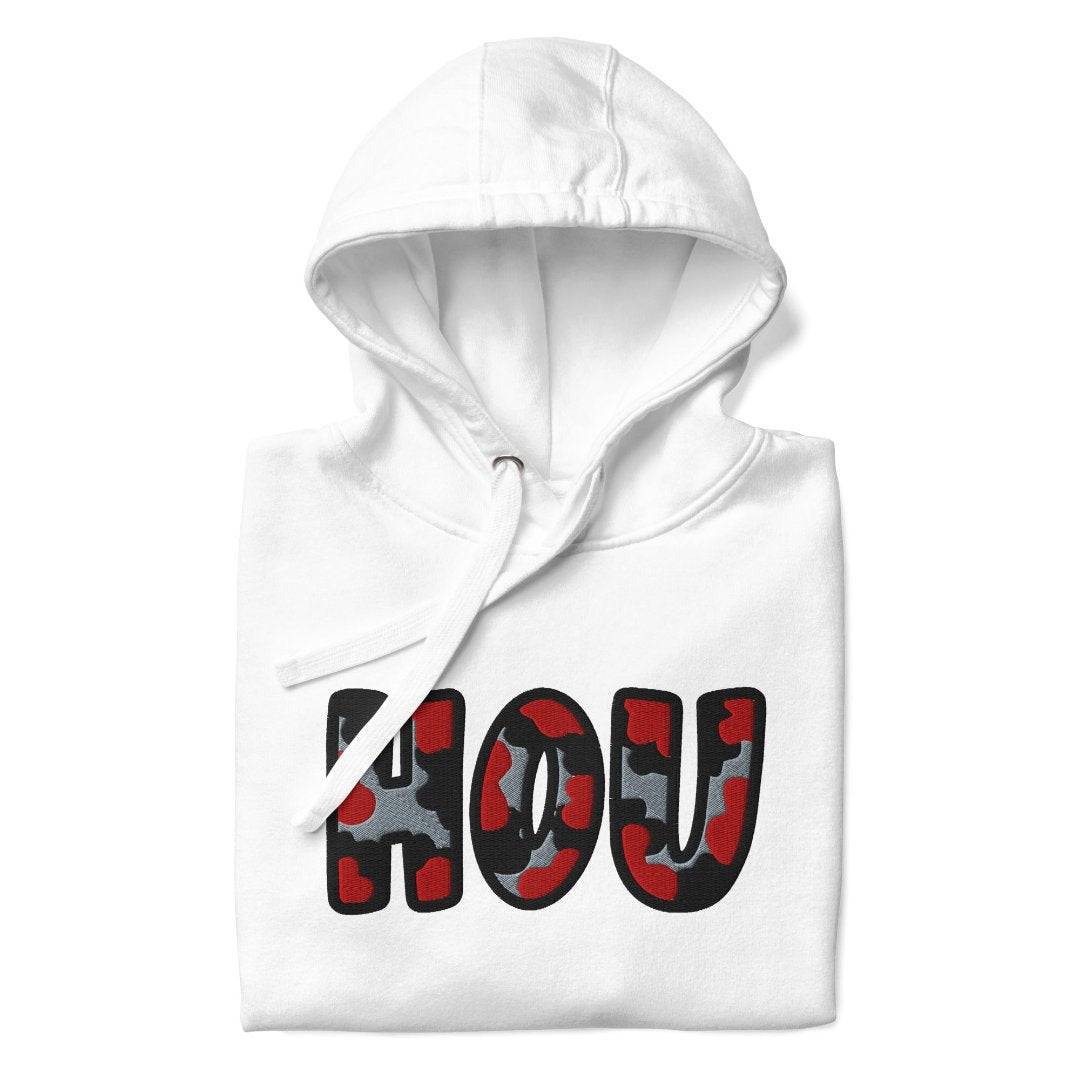 The City Collection HOU Basketball Patched Unisex Hoodie - Rebel P Customs
