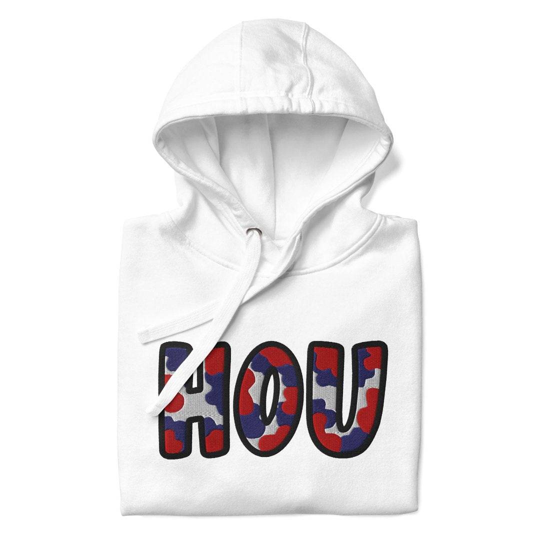 The City Collection HOU Football Patched Unisex Hoodie - Rebel P Customs
