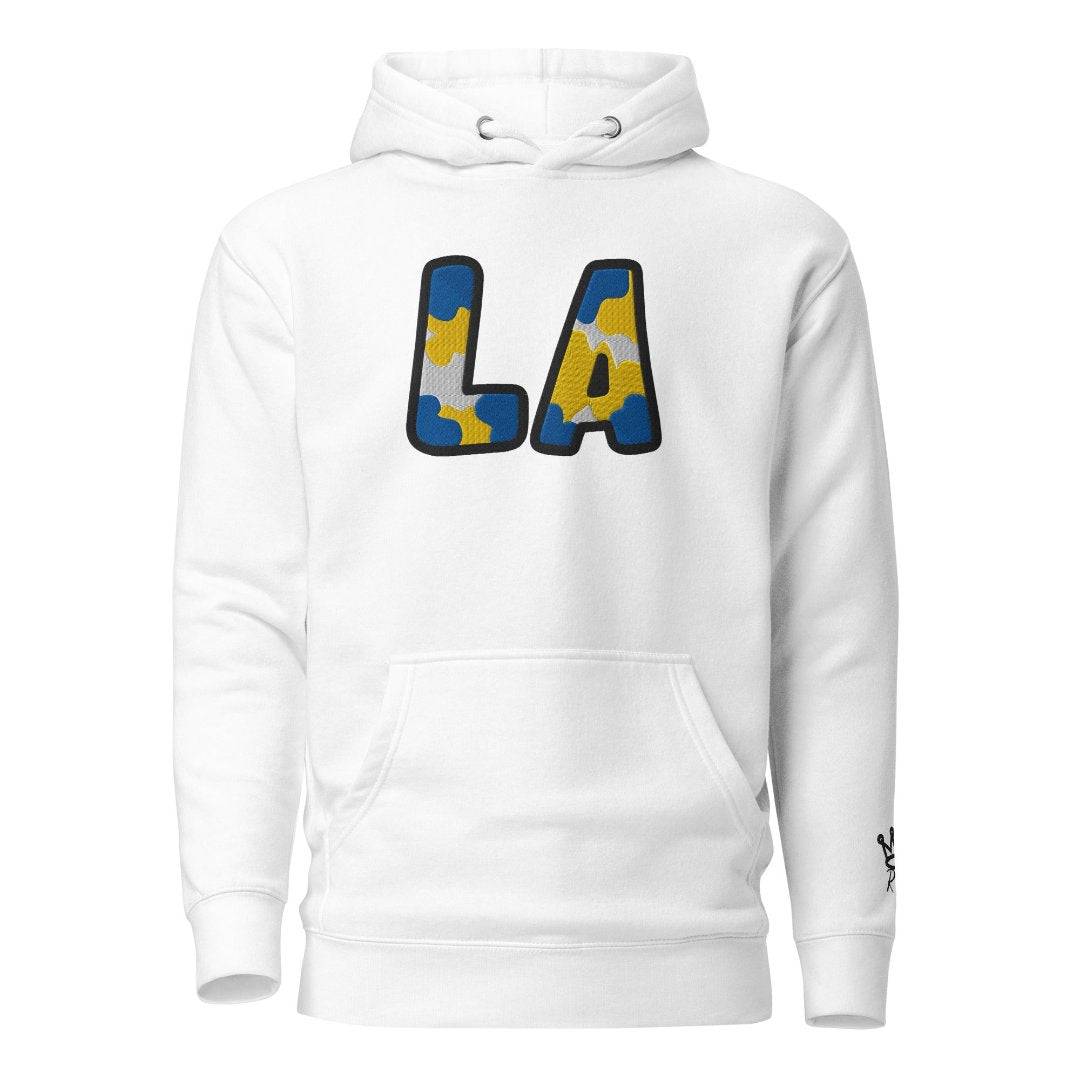 The City Collection LA Football Patched Unisex Hoodie - Rebel P Customs