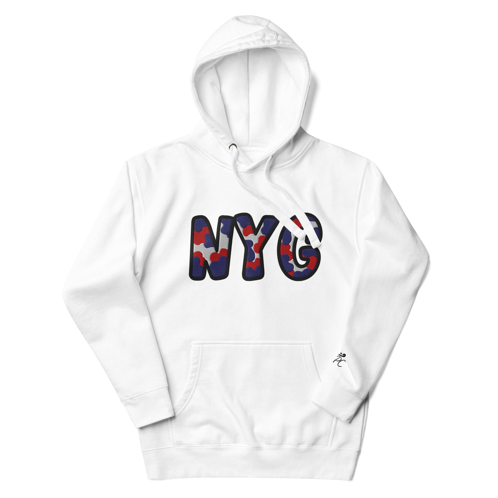 The City Collection NYG Football Patched Unisex Hoodie - Rebel P Customs