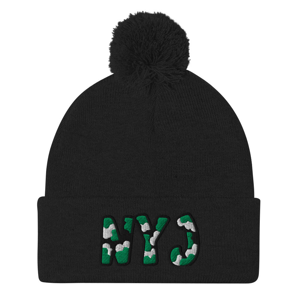 The City Collection NYJ Football Patched Beanie - Rebel P Customs