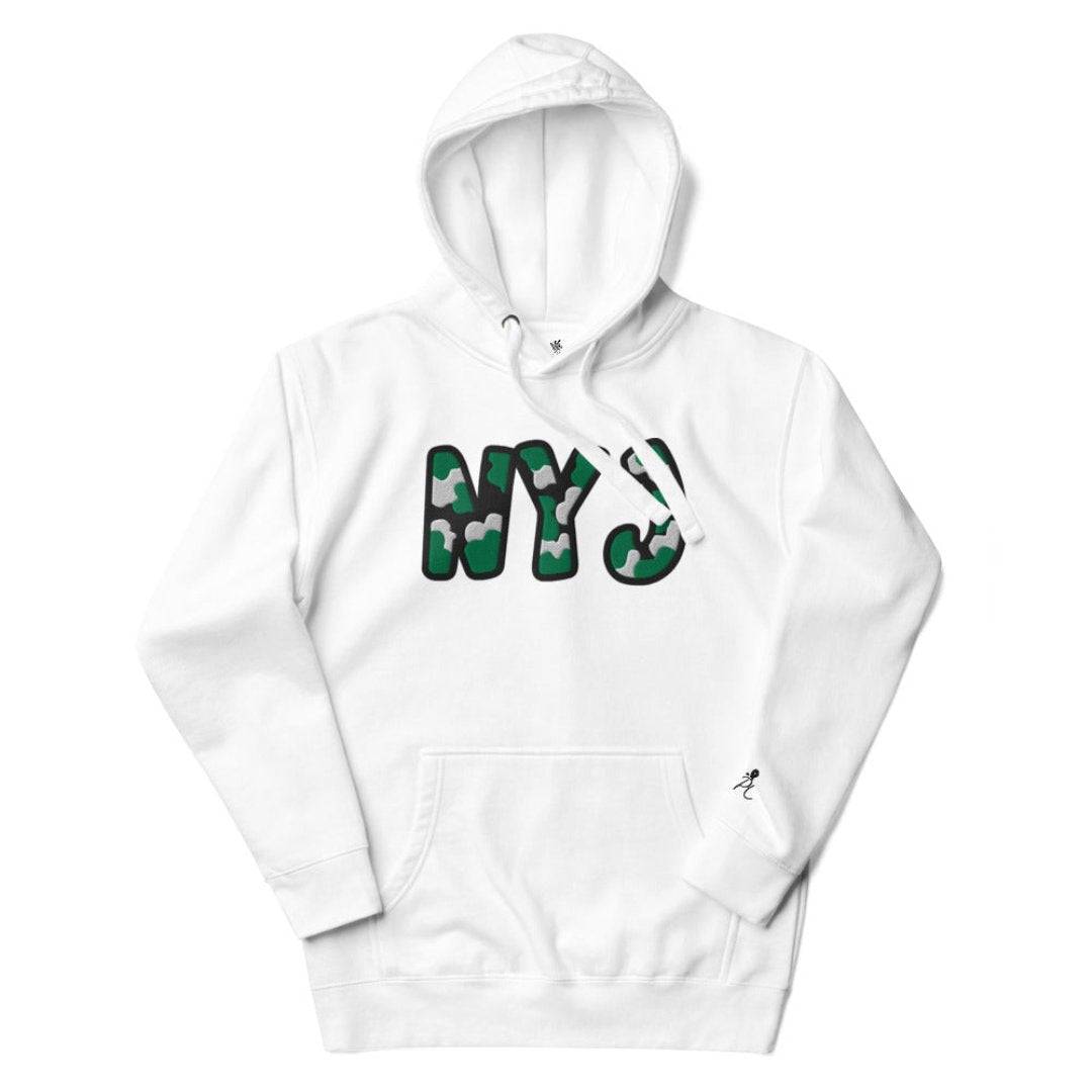The City Collection NYJ Football Patched Unisex Hoodie - Rebel P Customs