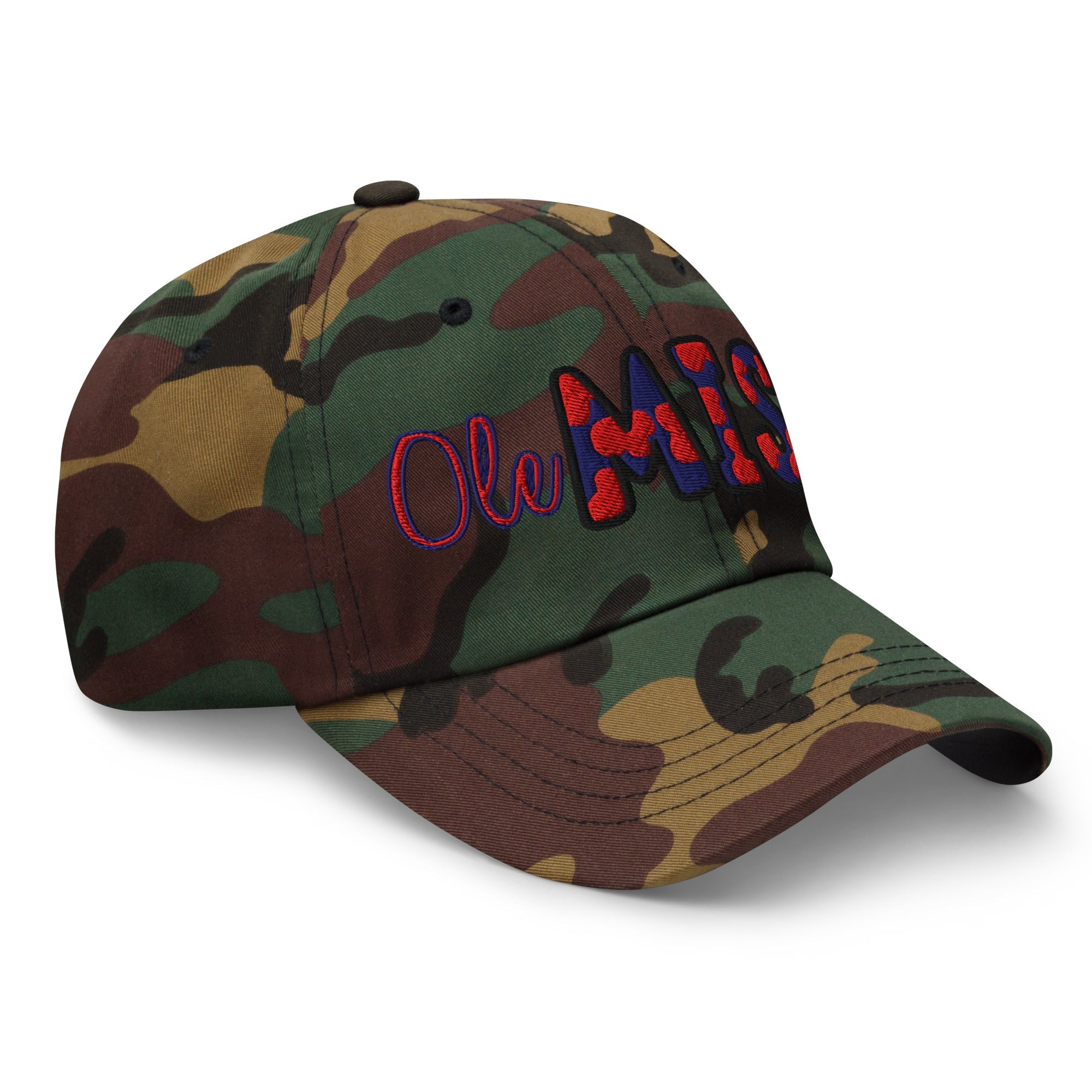 The City Collection Ole MISS Camo Patched Hat - Rebel P Customs