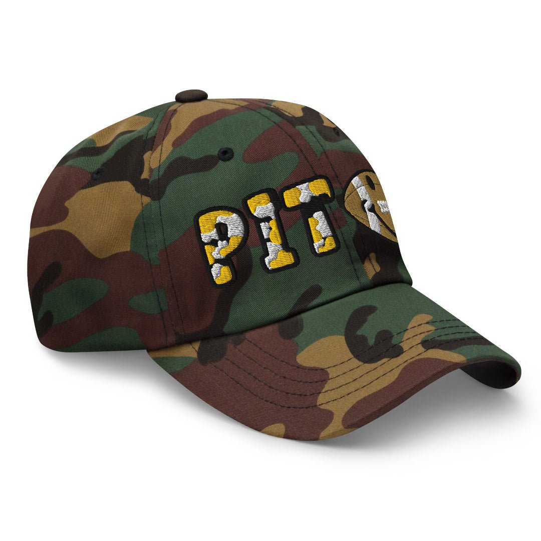The City Collection Pittsburgh Football Camo Patched Hat - Rebel P Customs