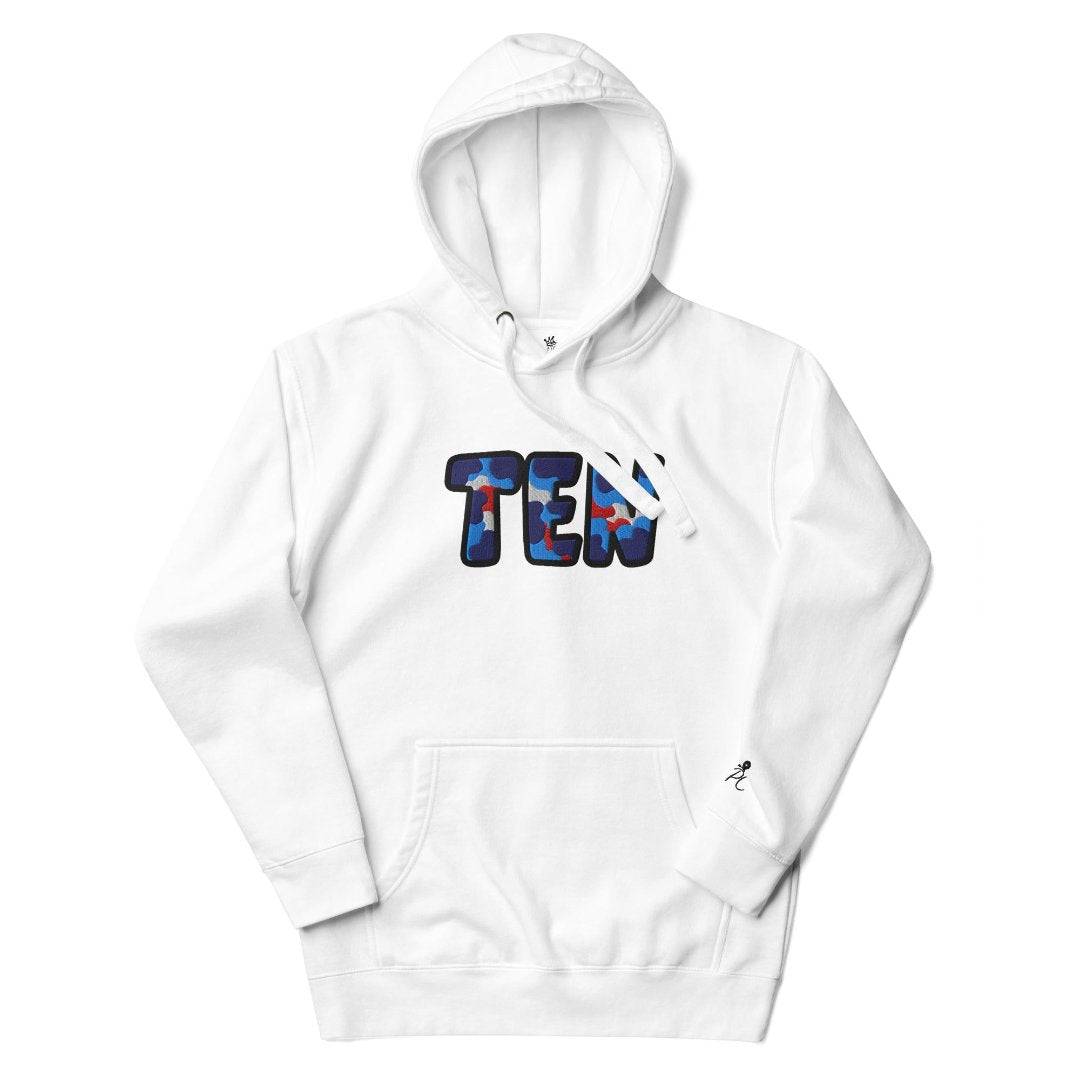 The City Collection TEN Football Patched Unisex Hoodie - Rebel P Customs