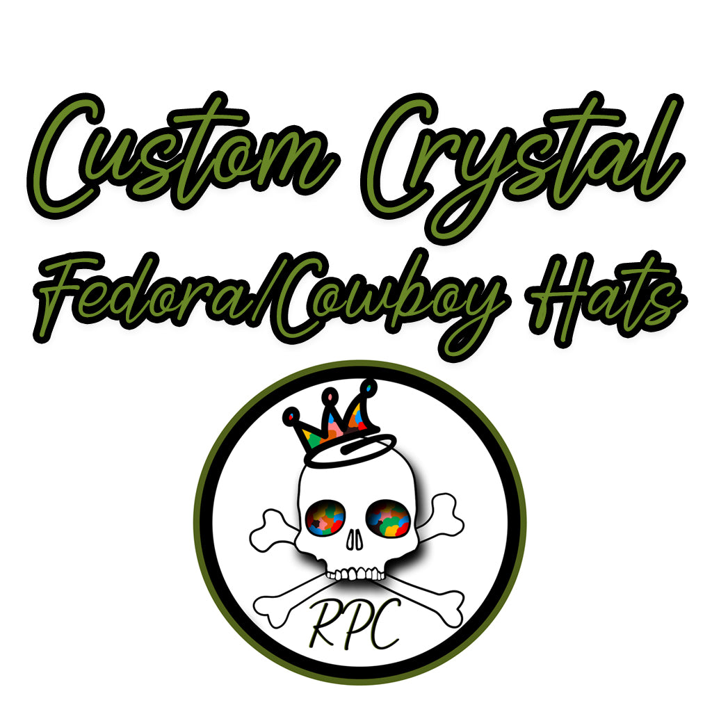 Custom Crystal/Applique Fedora & Cowboy Hats