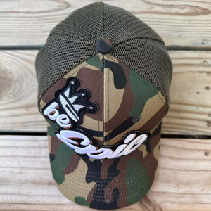 Be Epic Camo Patched Mid - Pro Snapback Trucker Cap - Rebel P Customs