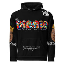 Biggie All Over Print Unisex Hoodie (Black) - Rebel P Customs