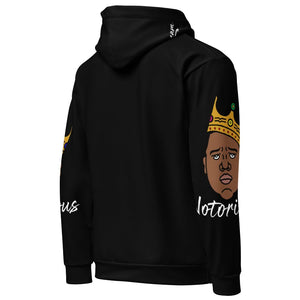 Biggie All Over Print Unisex Hoodie (Black) - Rebel P Customs