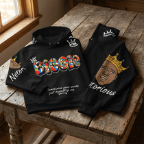 Biggie All Over Print Unisex Hoodie (Black) - Rebel P Customs