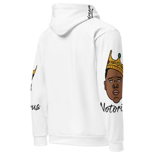 Biggie All Over Print Unisex Hoodie (White) - Rebel P Customs