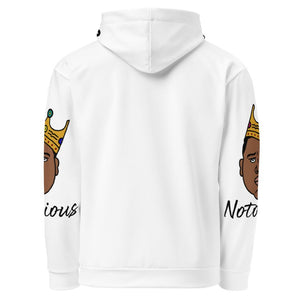 Biggie All Over Print Unisex Hoodie (White) - Rebel P Customs