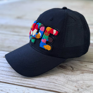 Black Dope Patched Hat- Rebel P Customs