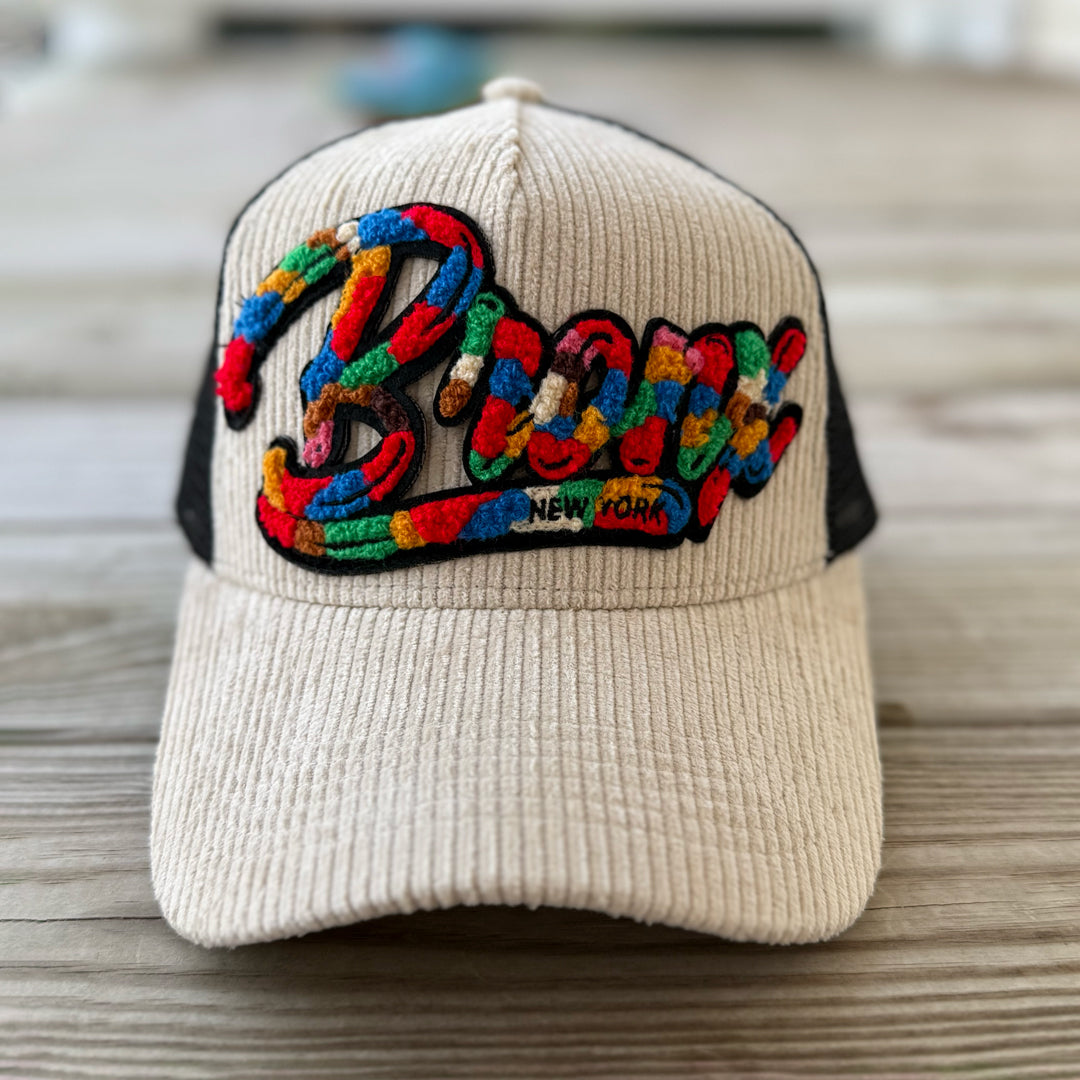 The City Collection Bronx Chenille Patched Corduroy Trucker Hat - Rebel P Customs