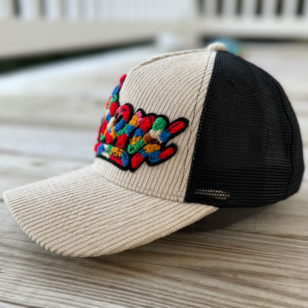 The City Collection Bronx Chenille Patched Corduroy Trucker Hat - Rebel P Customs