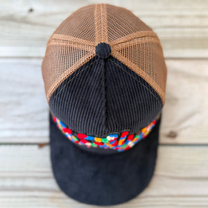 The City Collection Brooklyn Chenille Patched Corduroy Trucker Hat - Rebel P Customs