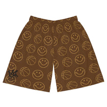 Brown Smiley Unisex Basketball Shorts - Rebel P Customs