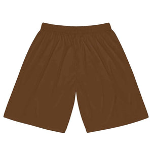 Brown Unisex Dope Basketball Shorts - Rebel P Customs