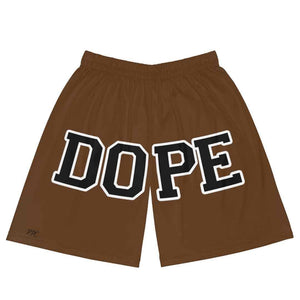 Brown Unisex Dope Basketball Shorts - Rebel P Customs