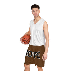 Brown Unisex Dope Basketball Shorts - Rebel P Customs