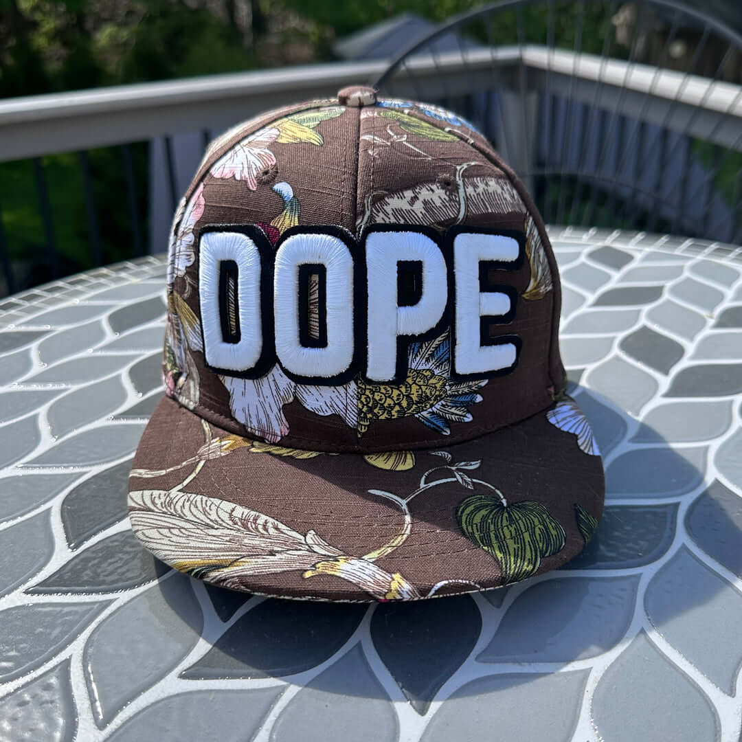 Glow In The Dark Dope High Crown Snapback Patched Hat