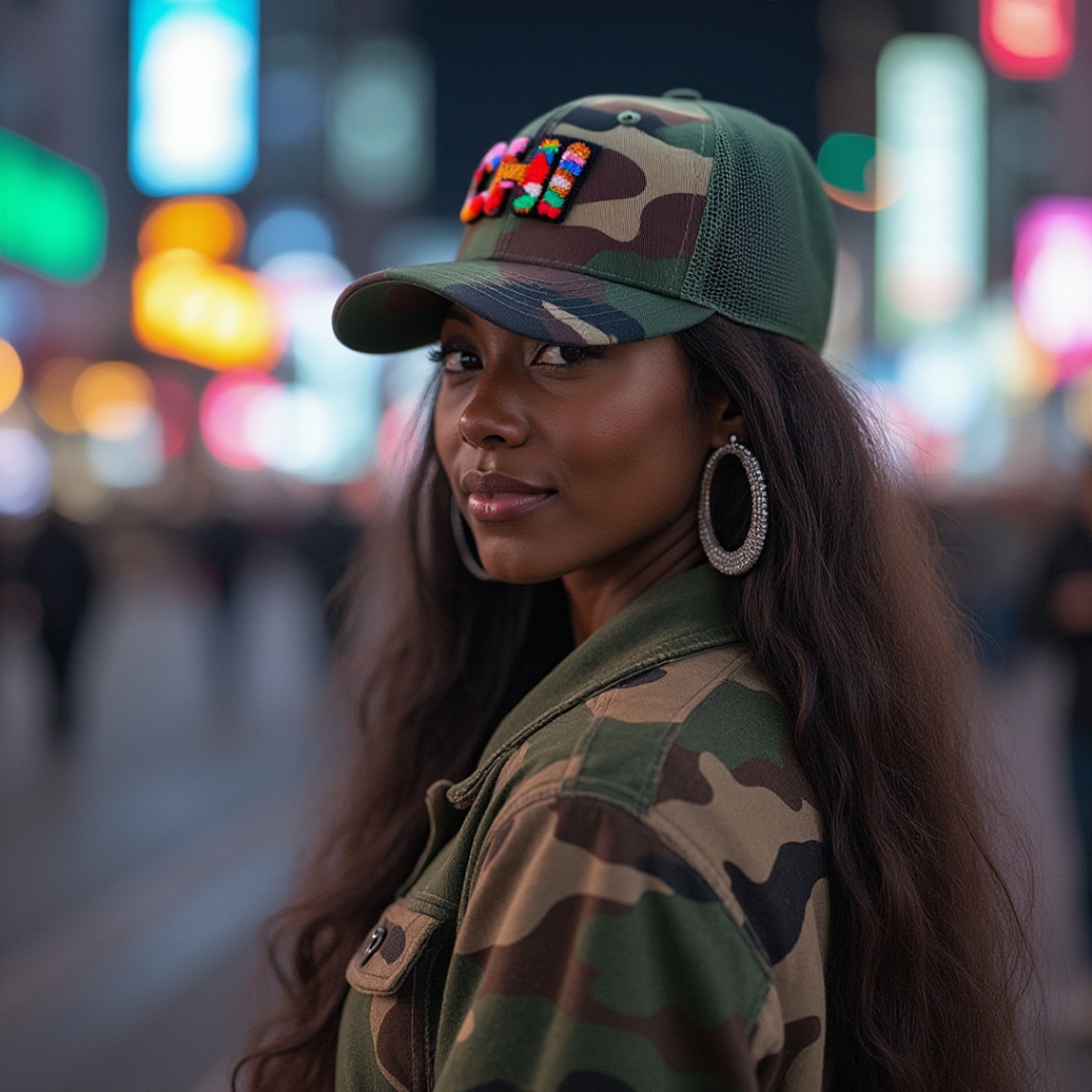 The City Collection CHI Chenille Camo Patched Hat