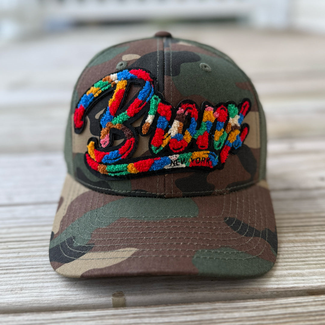 The City Collection Bronx Chenille Camo Patched Hat - Rebel P Customs