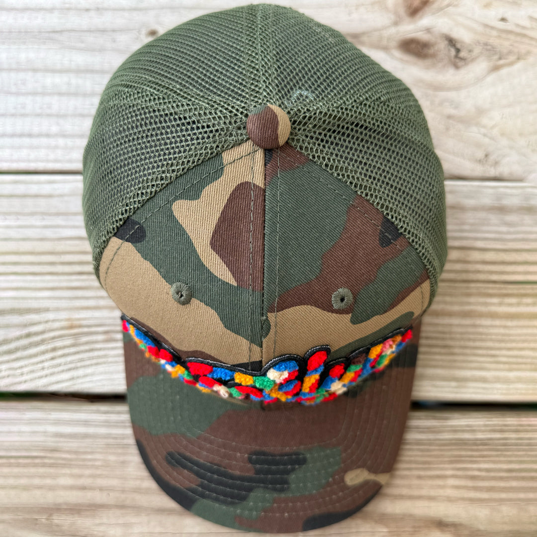 The City Collection Brooklyn Chenille Camo Patched Hat - Rebel P Customs