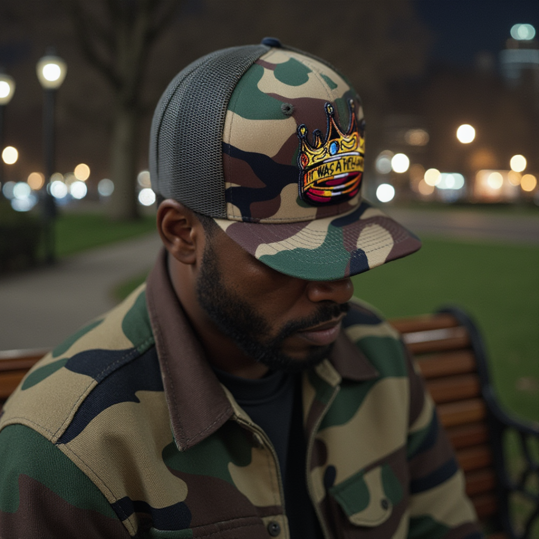 It Was All A Dream Camo Patched Hat