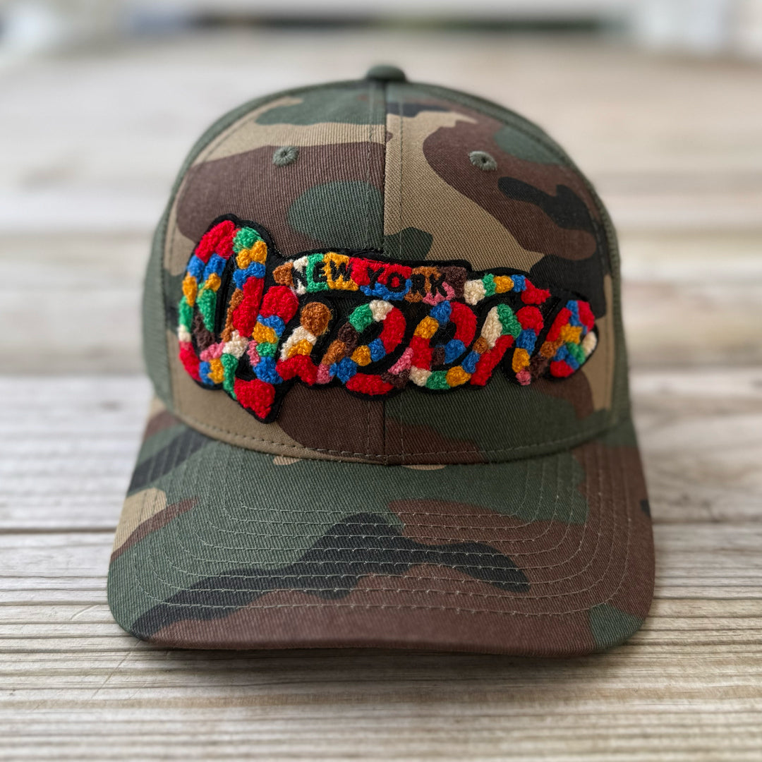 The City Collection Queens Chenille Camo Patched Hatv - Rebel P Customs